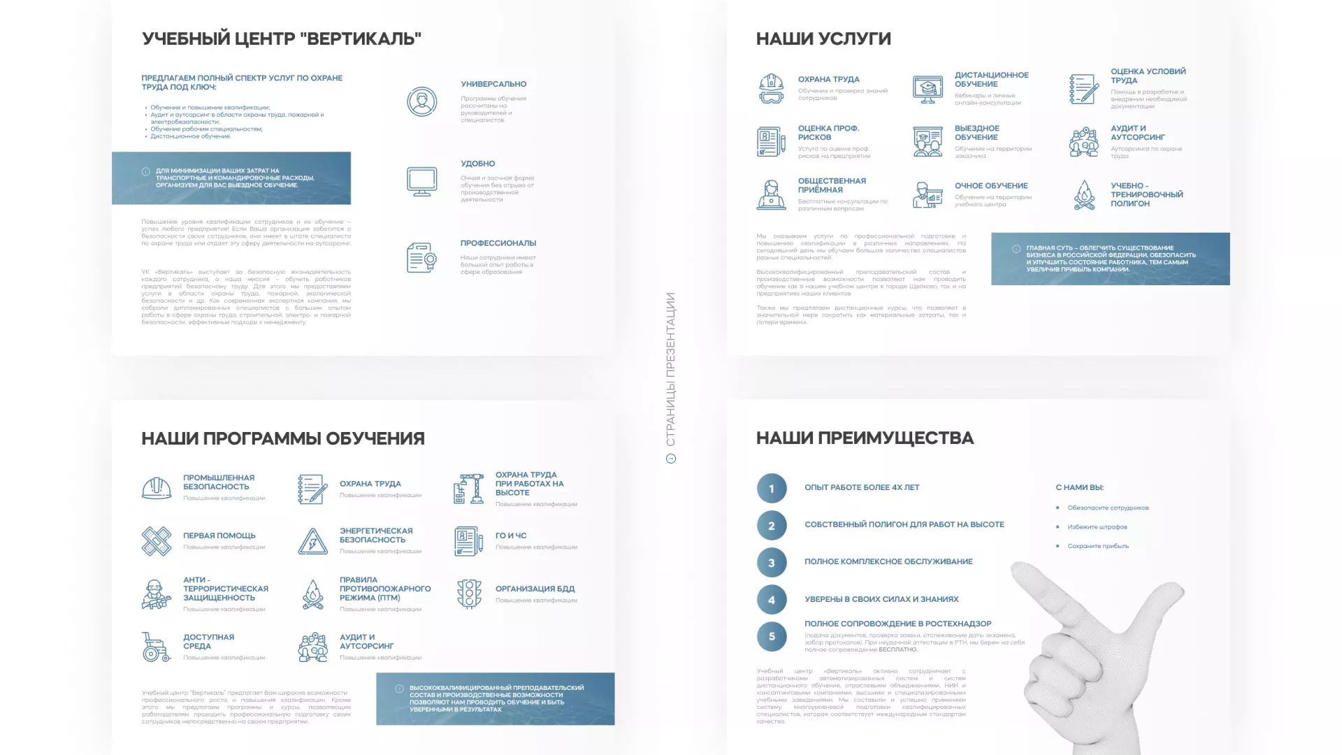 Разработка презентации для учебного центра «Вертикаль» в Кохме